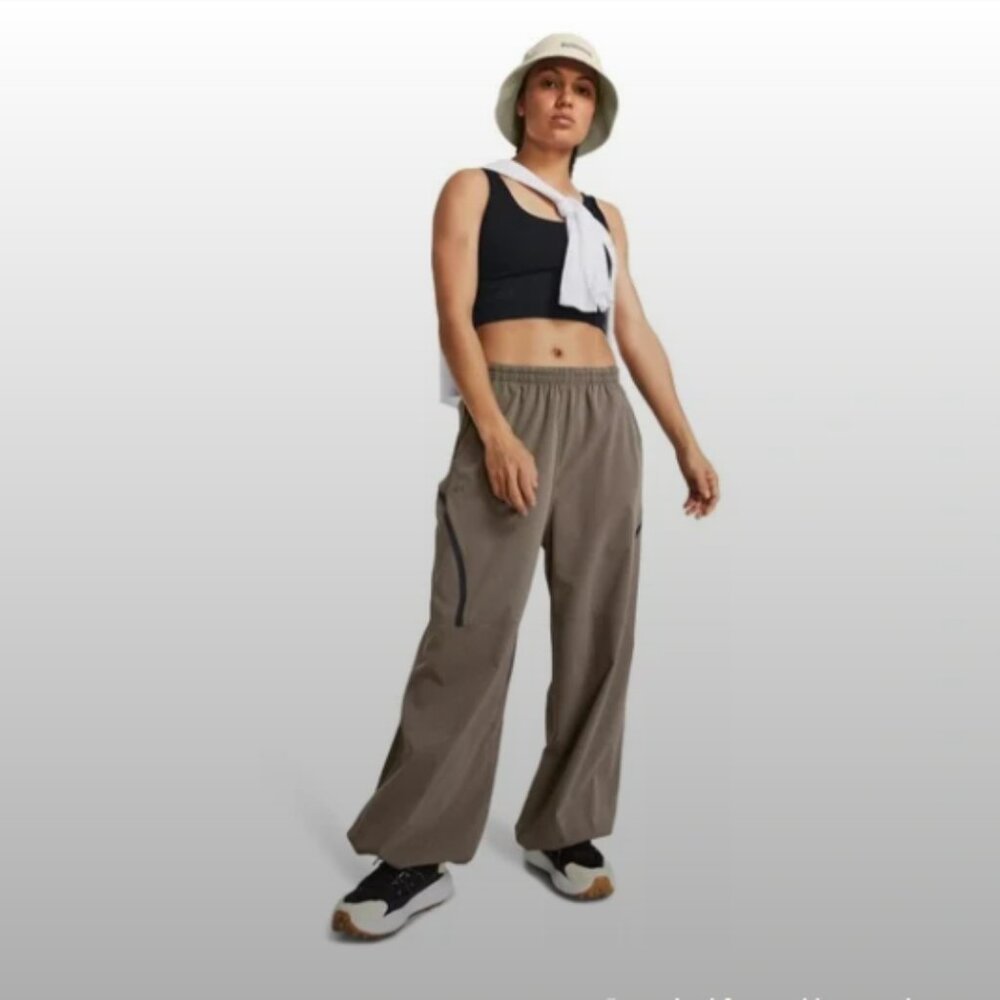 NWT Under Armour Unstoppable Vent Parachute Pants Camel Oversized - Picture 7 of 11